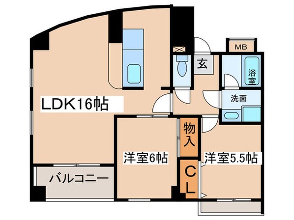 エスパシオ西田辺の物件間取画像